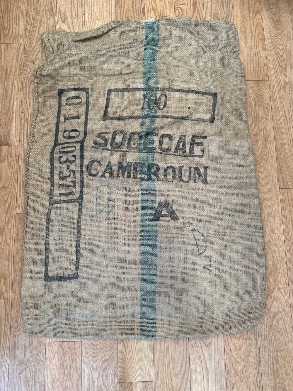 Jute Burlap Coffee Bag Sack Fongo Congo Cameroon JL